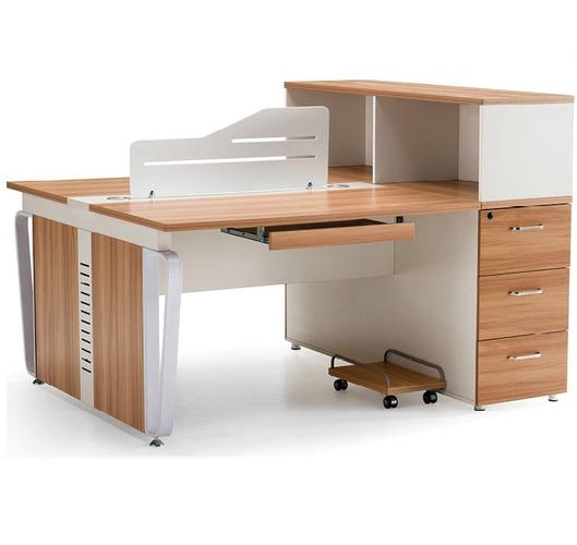 板式办公家具 现代简约公司职员办公桌 员工屏风办公桌2人位.